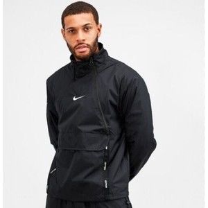 Men's Nike Air Woven Overhead Windbreaker Jacket in Black Size Large